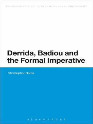 cover image of Derrida, Badiou and the Formal Imperative